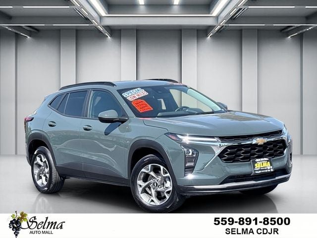 2025 Chevrolet Trax FWD LT in Cypress Gray — front three-quarter view