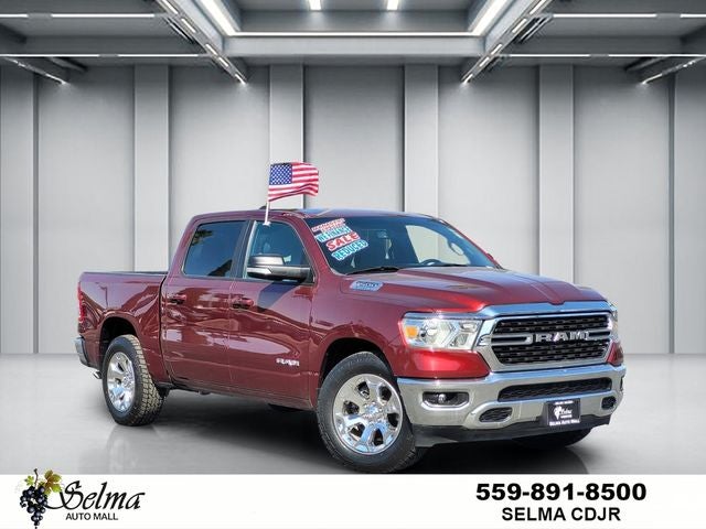 2022 RAM 1500 Big Horn/Lone Star in Red — front three-quarter view