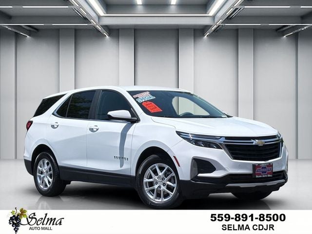 2023 Chevrolet Equinox LT in Summit White — front three-quarter view