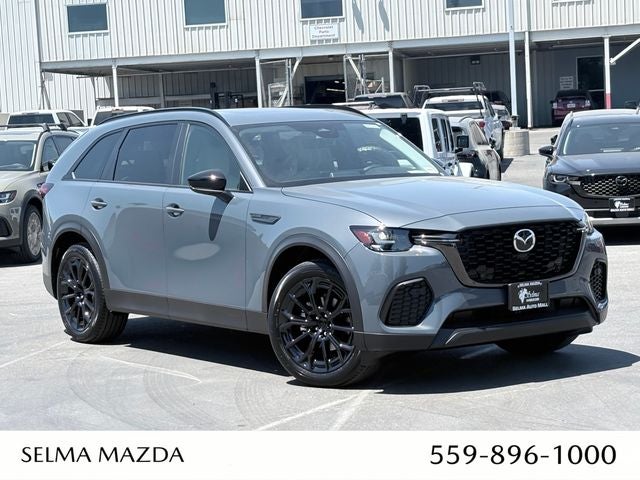 2026 Mazda Mazda CX-70 3.3 Turbo Preferred AWD in Polymetal Gray Metallic — front three-quarter view