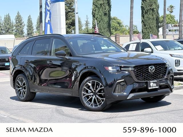 2026 Mazda Mazda CX-70 3.3 Turbo S Premium Plus AWD in Jet Black Mica — front three-quarter view