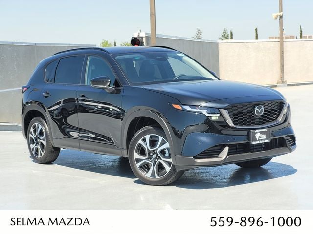2026 Mazda Mazda CX-5 2.5 S Preferred AWD in Jet Black Mica — front three-quarter view