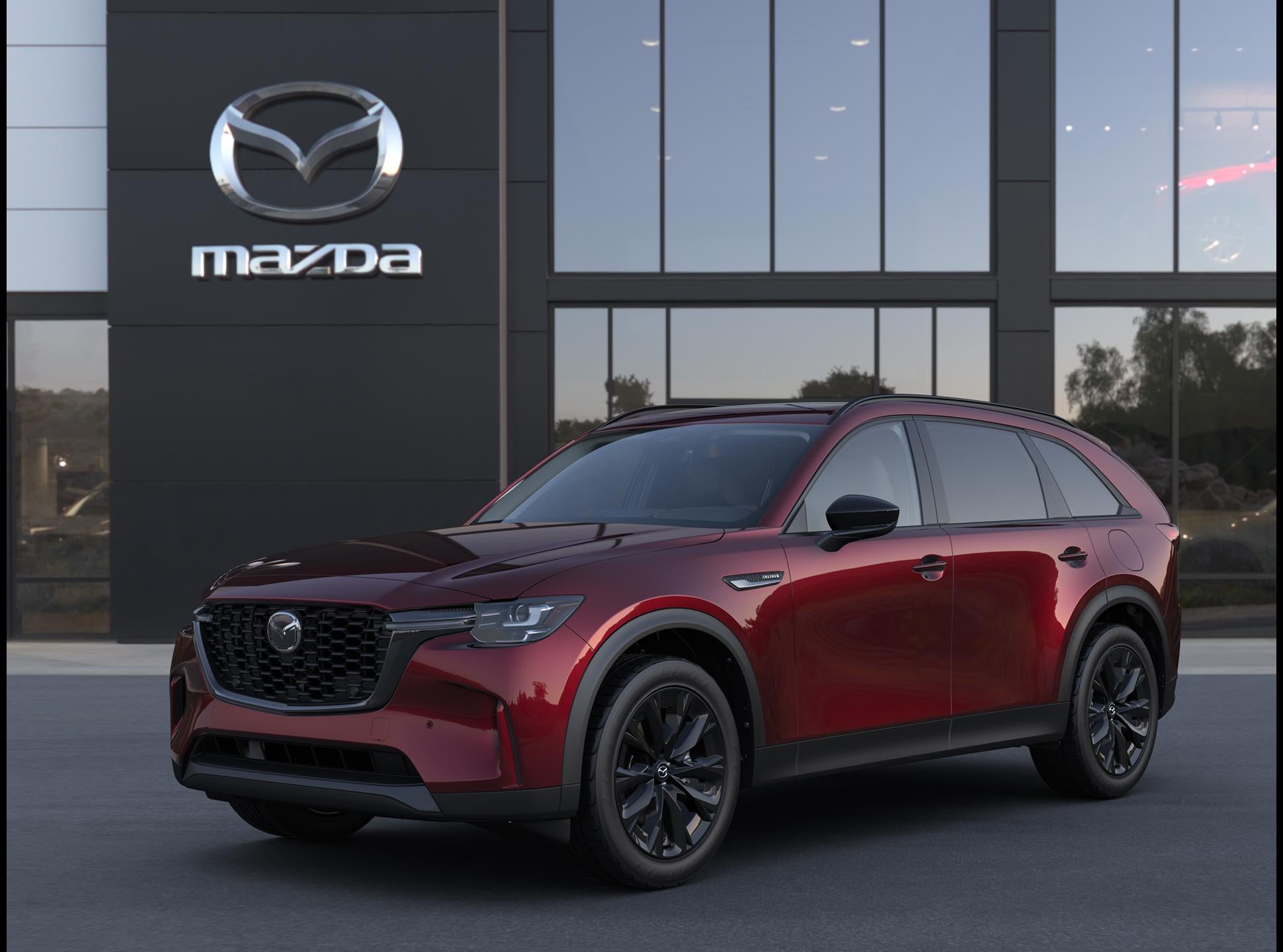2026 Mazda Mazda CX-90 3.3 Turbo Premium Sport AWD in Artisan Red Premium — front three-quarter view